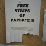 Free strips of paper